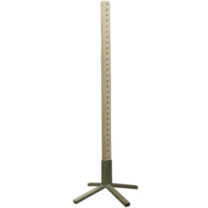 169035 - PILIERE SEMPLICE IN LEGNO NATURALE  CON PIEDE IN FERRO ZINC.cm 80x60170h