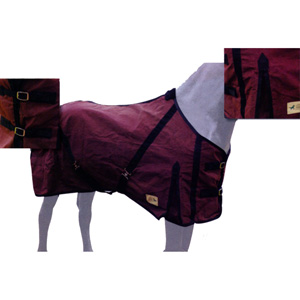 315120 - COPERTA IN COTONE GROSSO BORDEAUX 